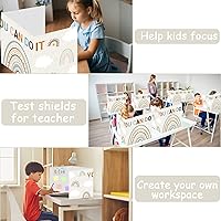 Vista 5 de 12 tableros de privacidad para escritorios de estudiantes, bohemio, para el aula, divisor de escritorio, panel de privacidad, carpetas