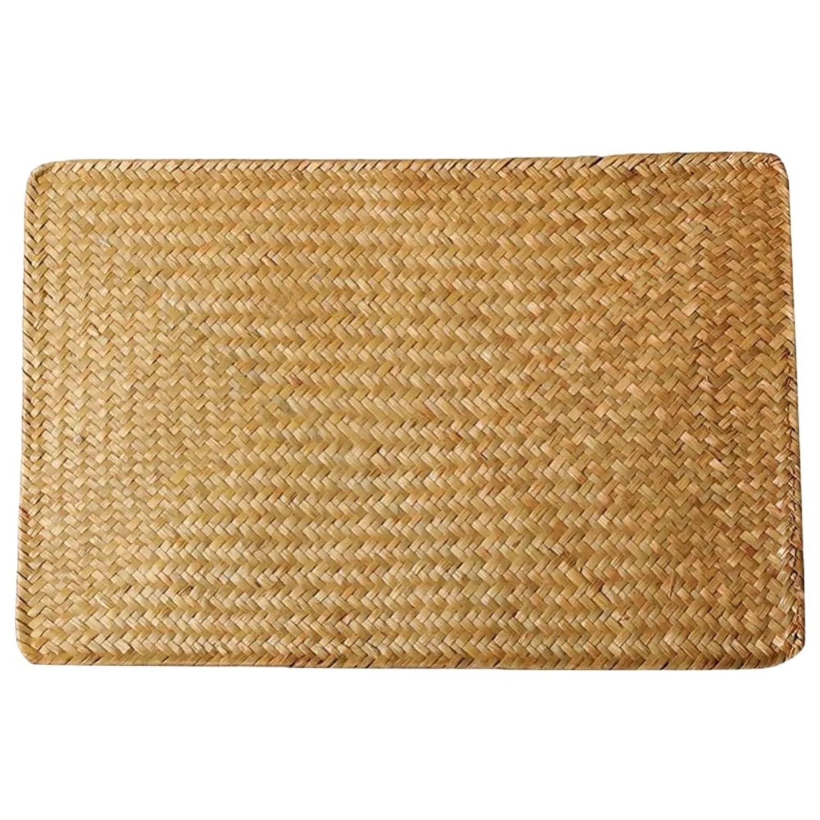 GrassWoven Placemat, Rattan Placemats Set Of 4 Rectangular Multiple Sizes(31x18CM)