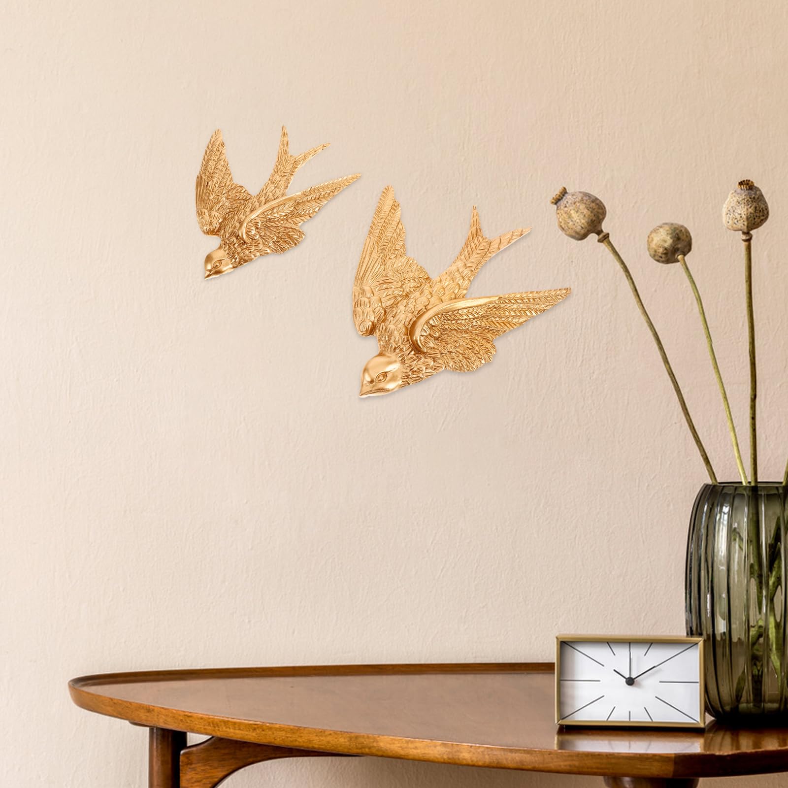 Set di 3 decorazioni da parete uccelli in porcellana bianco sporco Messine | Maisons du Monde