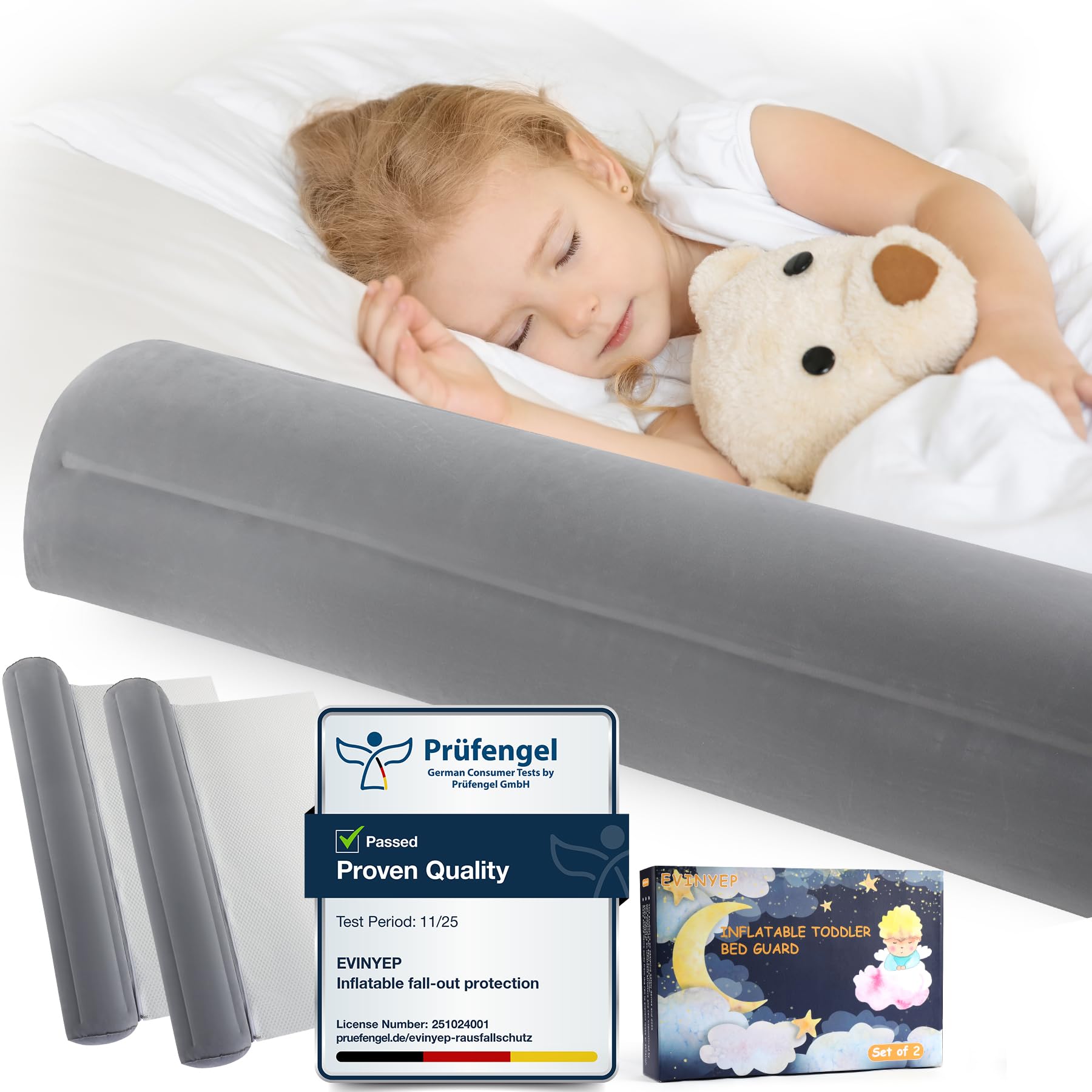 EVINYEP 2PCS Upgrade Inflatable Bed Bumper