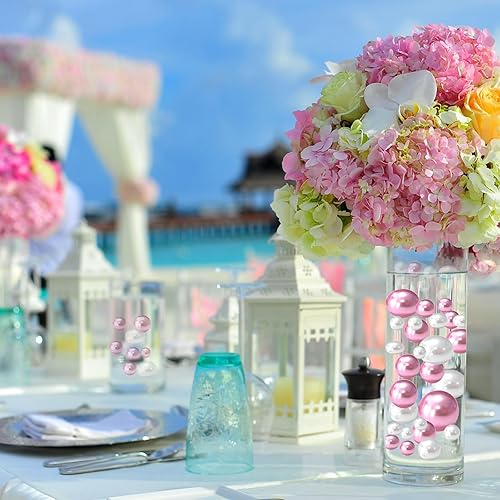 Miniatura 4 de 240 cuentas de perlas flotantes sin agujero para jarrones y 2300 piezas para flotar, relleno de jarrón de perlas resaltadas, fabricación de velas