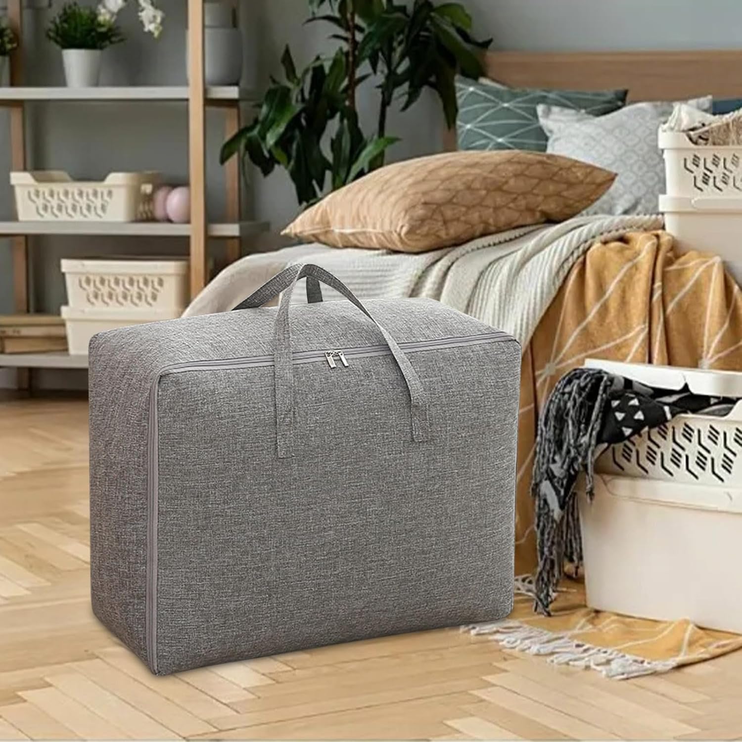 Moving Bags Cotton Linen Storage Bag, Giant Clothing Bag