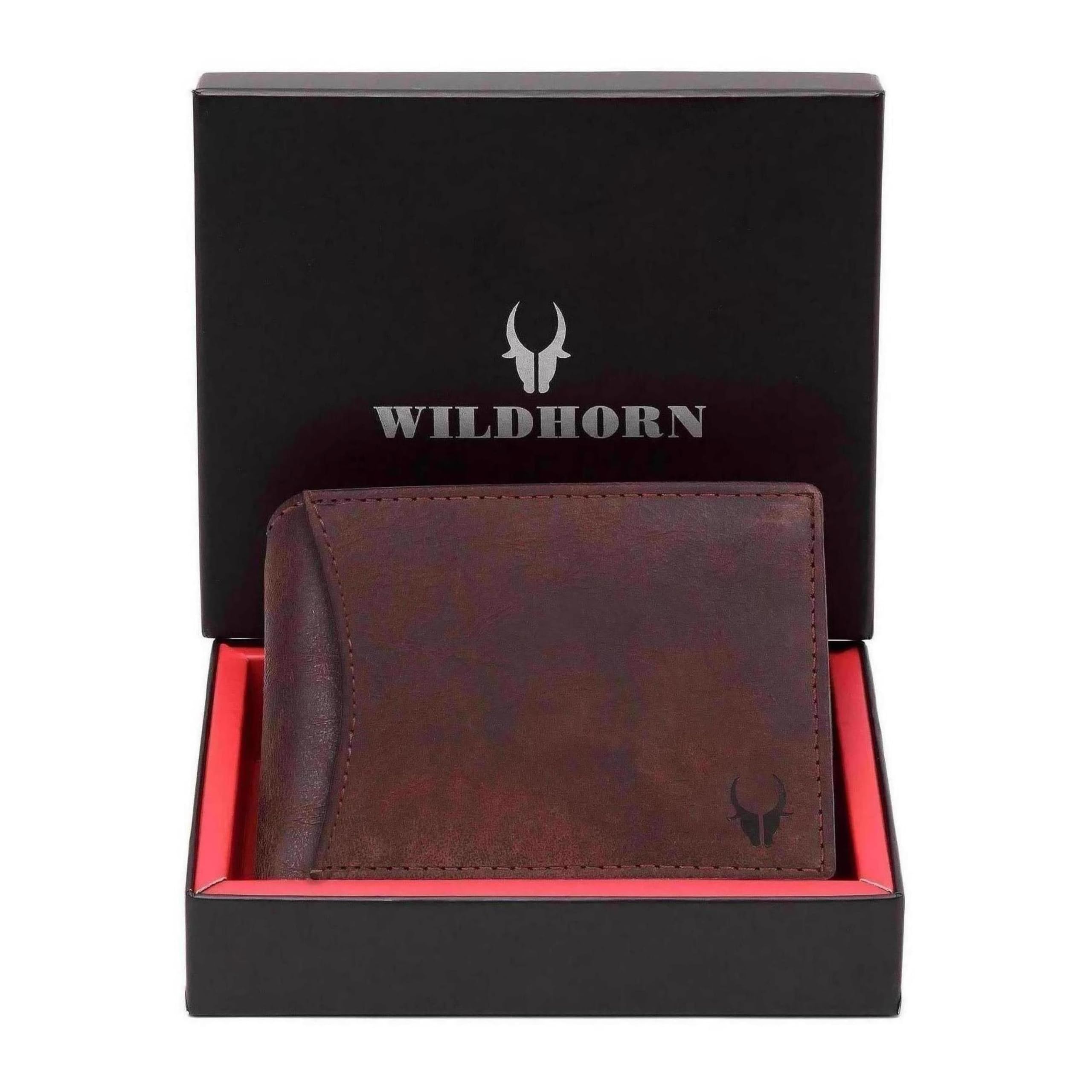 WildHorn Leather Wallet For Men, Brown