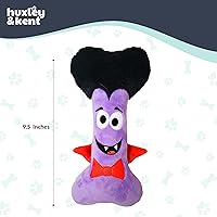 Vista 6 de Huxley & Kent Juguete Divertido para Perros de Halloween con Chirriador – Juguetes Chirriantes de Felpa Power Plush para Perros Pequeños, Medianos