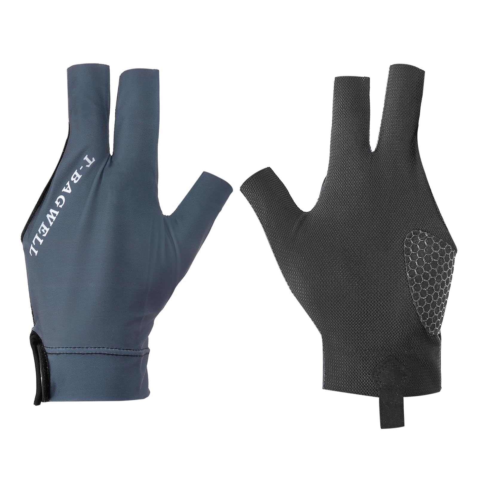PATIKIL 3 Finger Pool Glove Left Hand, Billiard Gloves for Shooter Carom Pool Snooker Cue Sport Blue