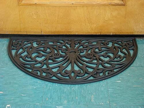 Miniatura 4 de Tapete para puerta Kempf, de hule, con forma de medialuna, 18" x 30" x 0.5"