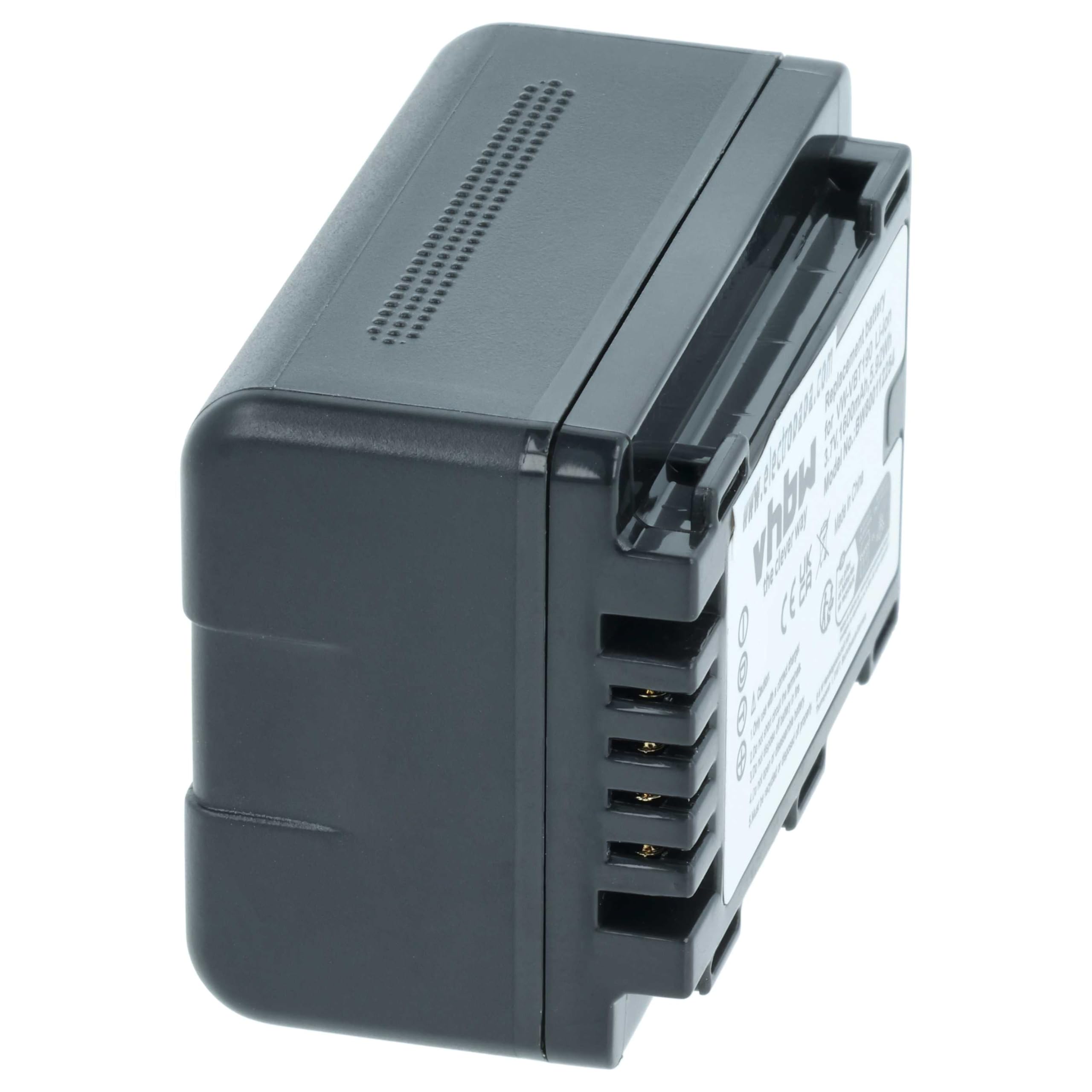 vhbw 2X batería Compatible con Panasonic HC-W580, HC-W850EB, HC-WX979 cámara de vídeo (1600 mAh, 3,6 V, Li-Ion) con Chip