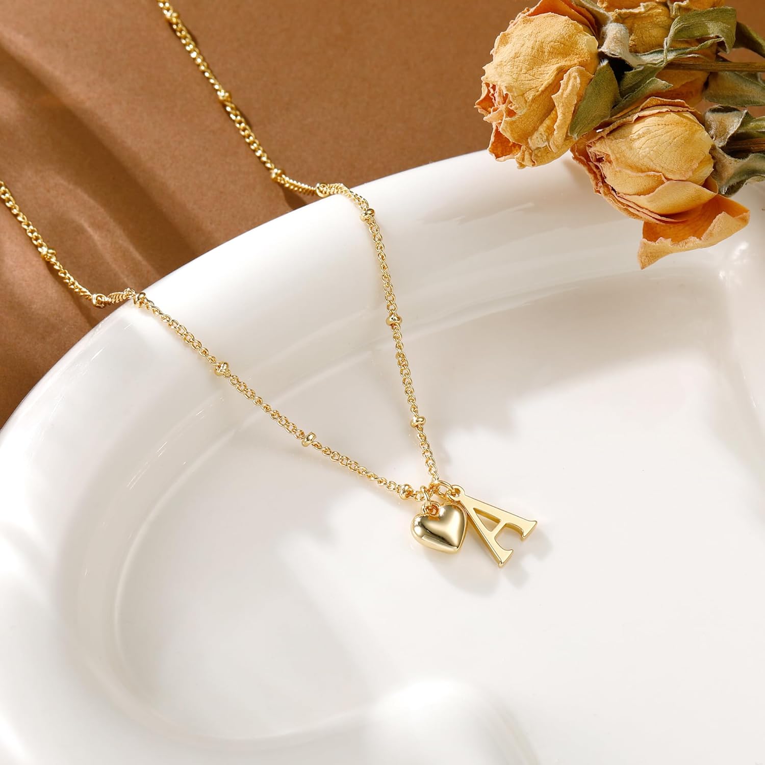 Valentines Day Gifts for Kids Teens Girls - Gold/Silver Heart Initial Necklaces for Women Girls Jewelry Dainty Gold Letter Heart Pendant Birthday Gift for Women Teen Girl Gifts Trendy Stuff - Image 6