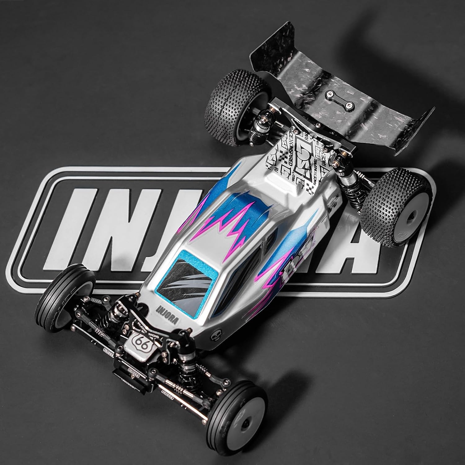 INJORA Forged Carbon Fiber Rear Wing for 1/24 Buggy Losi Micro-B