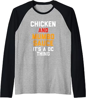 Washington DC Chicken with a side of Mumbo sauce gift Raglan Baseball Tee