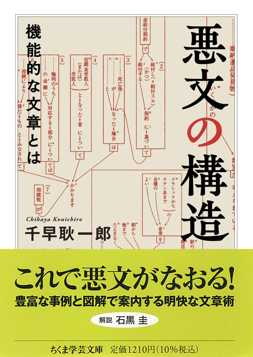 悪文の構造 ――機能的な文章とは (ちくま学芸文庫チ-8-1) | 千早 耿一郎
