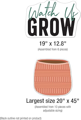 Miniatura 3 de Carson Dellosa - Juego de tablones de anuncios Grow Together Watch Us Grow de 72 piezas, juego de tablones de anuncios de plantas con decoración de