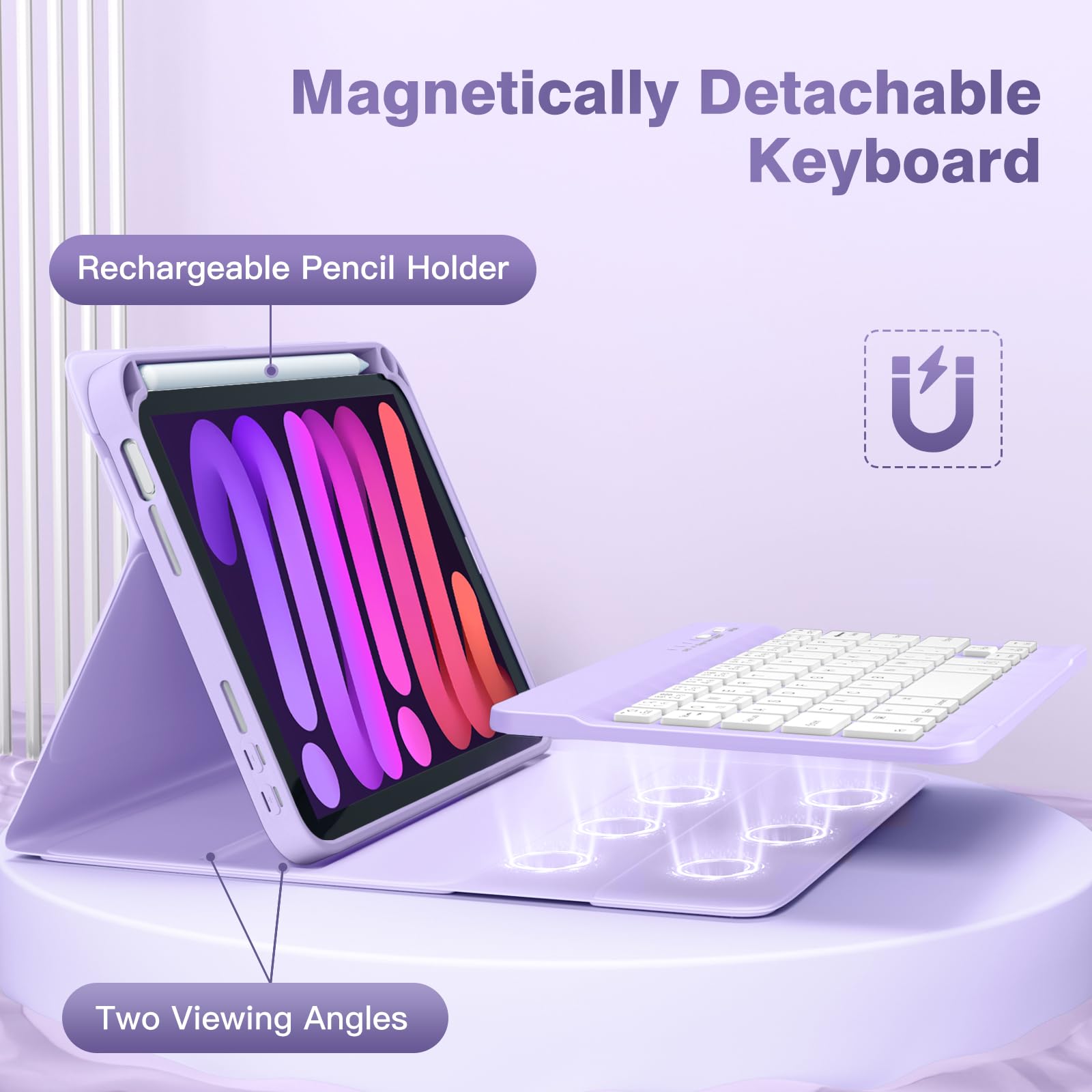 Amazon.com: Cousper for iPad mini 7 Keyboard Case A17 Pro/Mini 6