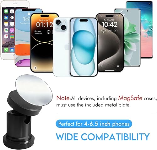 Miniatura 4 de EDSRDUX Soporte magnético para teléfono para tablero de automóvil  Soporte magnético fuerte para teléfono celular universal para iPhone Samsung,