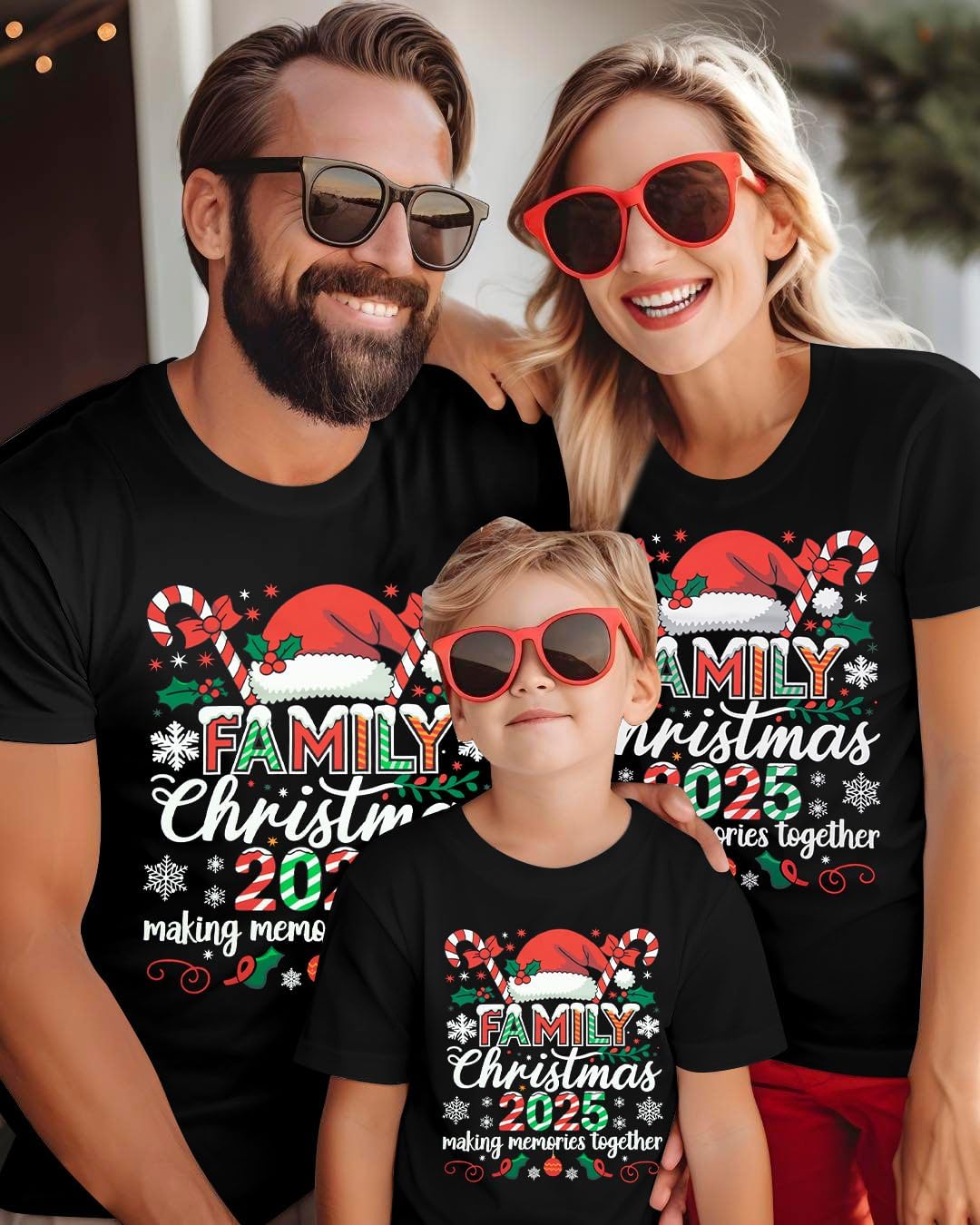 Matching Family Christmas Shirts Merry Christmas Santa Hat T Shirt Xmas Family Holiday Vacation Tee Top - Image 6