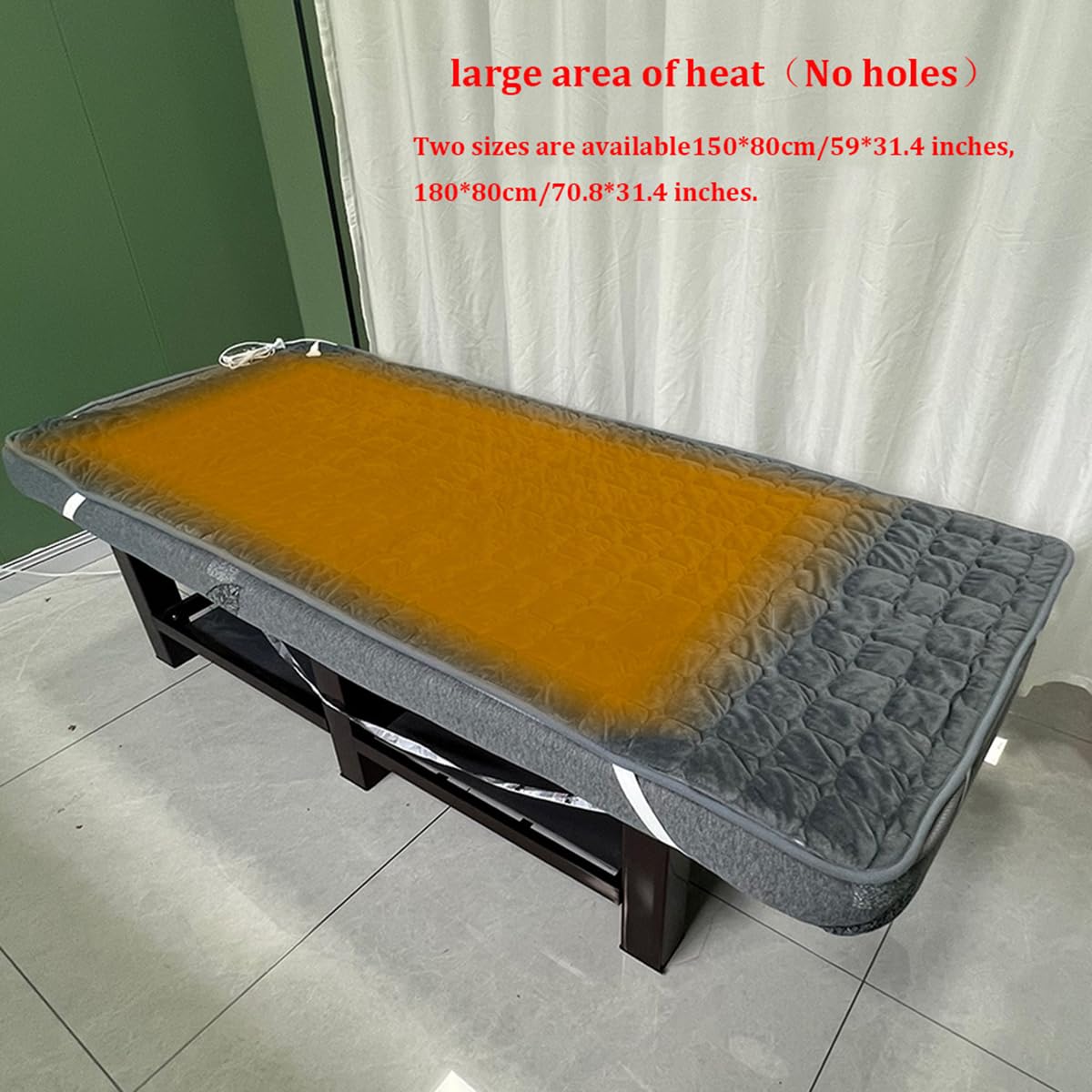 Tappetino riscaldante Professionale per Lettino da Massaggio, scaldaletto Elettrico di Alta qualità, 3 impostazioni di Calore, Protezione dal surriscaldamento,150 * 80cm/59 * 31.4 in
