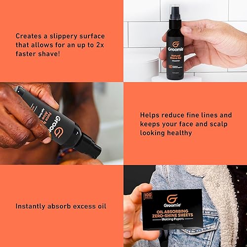 Miniatura 6 de Groomie BaldiePro - Afeitadora eléctrica de cabeza para hombres calvos, incluye funda de viaje, base de carga y kit de accesorios, desodorante,