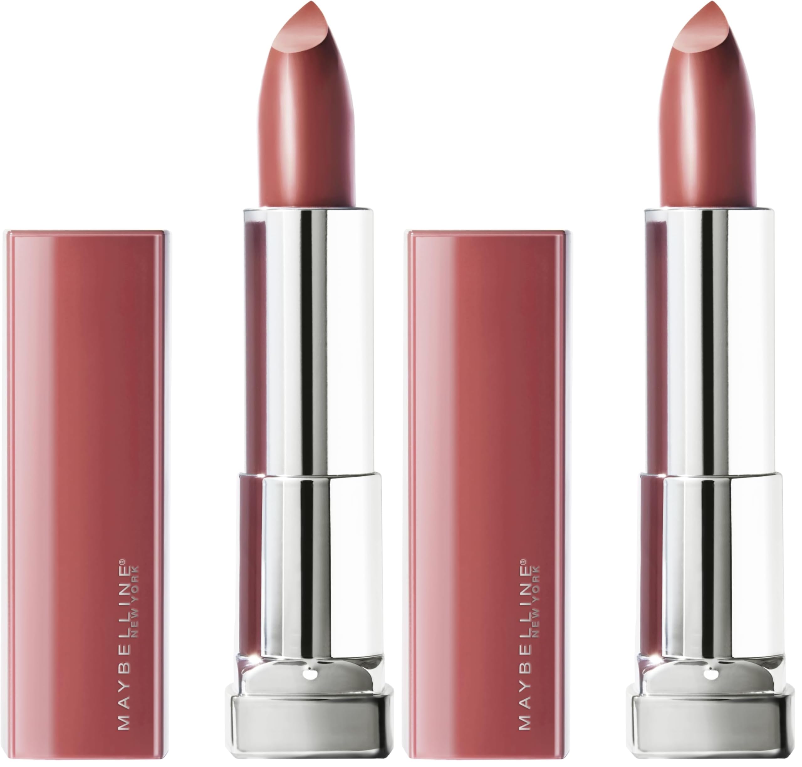 Maybelline New York Color Sensational Made for All Lipstick, Crisp Lip Color & Hydrating Formula, Mauve For Me, Nude Brown, 0.06 oz (Pack of 2)