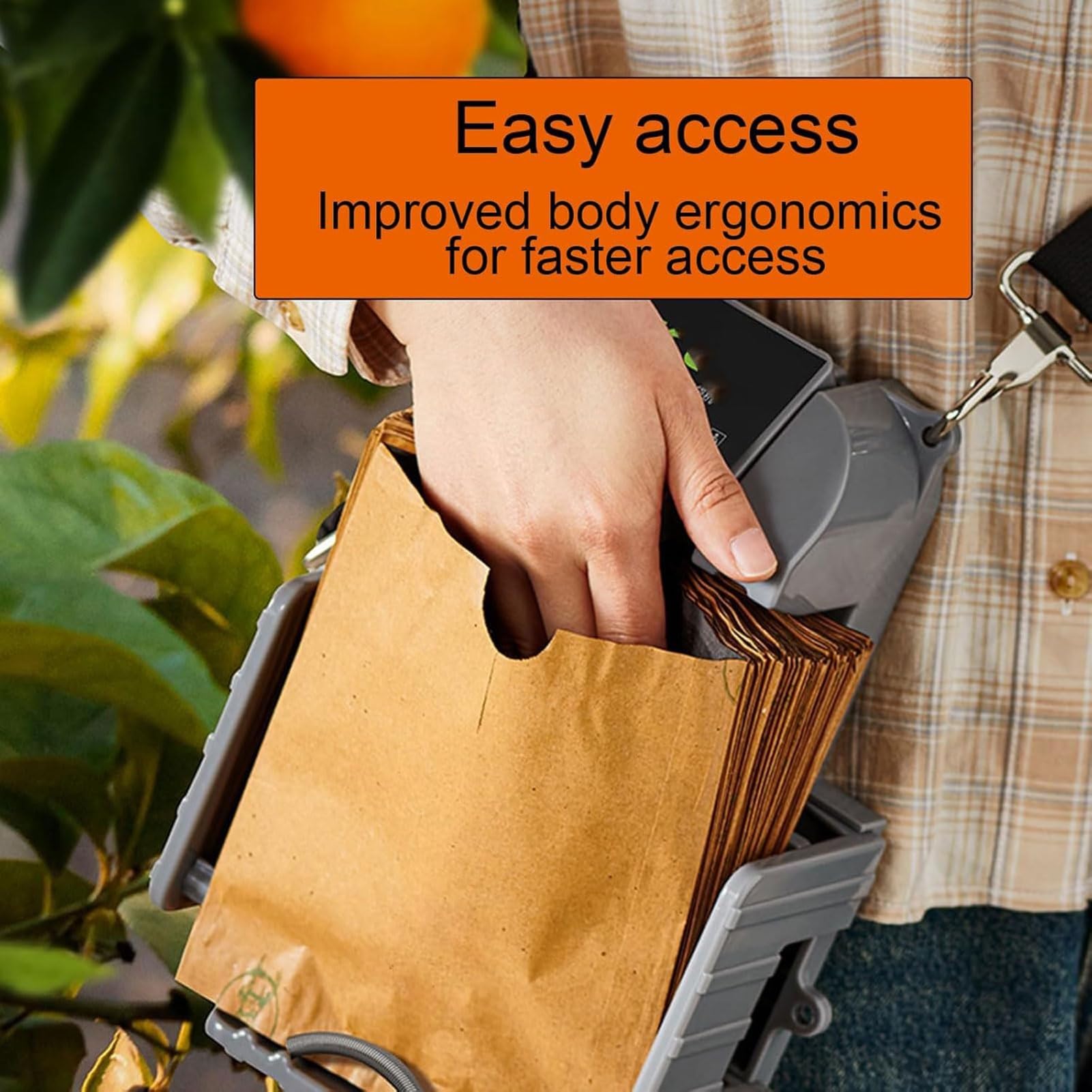 Máquina eléctrica de ensacado de frutas, herramienta ligera para huertos, soporte de embolsado automático, 15-20 bolsas/hora para cultivadores de frutas y entusiastas de la horticultura