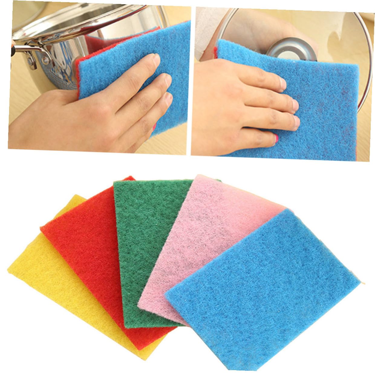TOYANDONA 100 Piezas Unidades de Esponjas de Limpieza Coloridas para Cocina Estropajos Suaves y Absorbentes para Fregar Vajillas Platos y Utensilios Resistentes y Ligeros Color Aleatorio