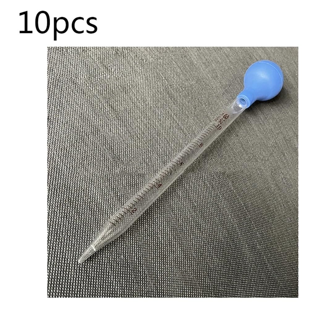 Glas-Transferpipette, Tropfer aus Borosilikatglas mit Gummiball, 0,5–10 ml, verschiedene Größen(0.5ml 10pcs)