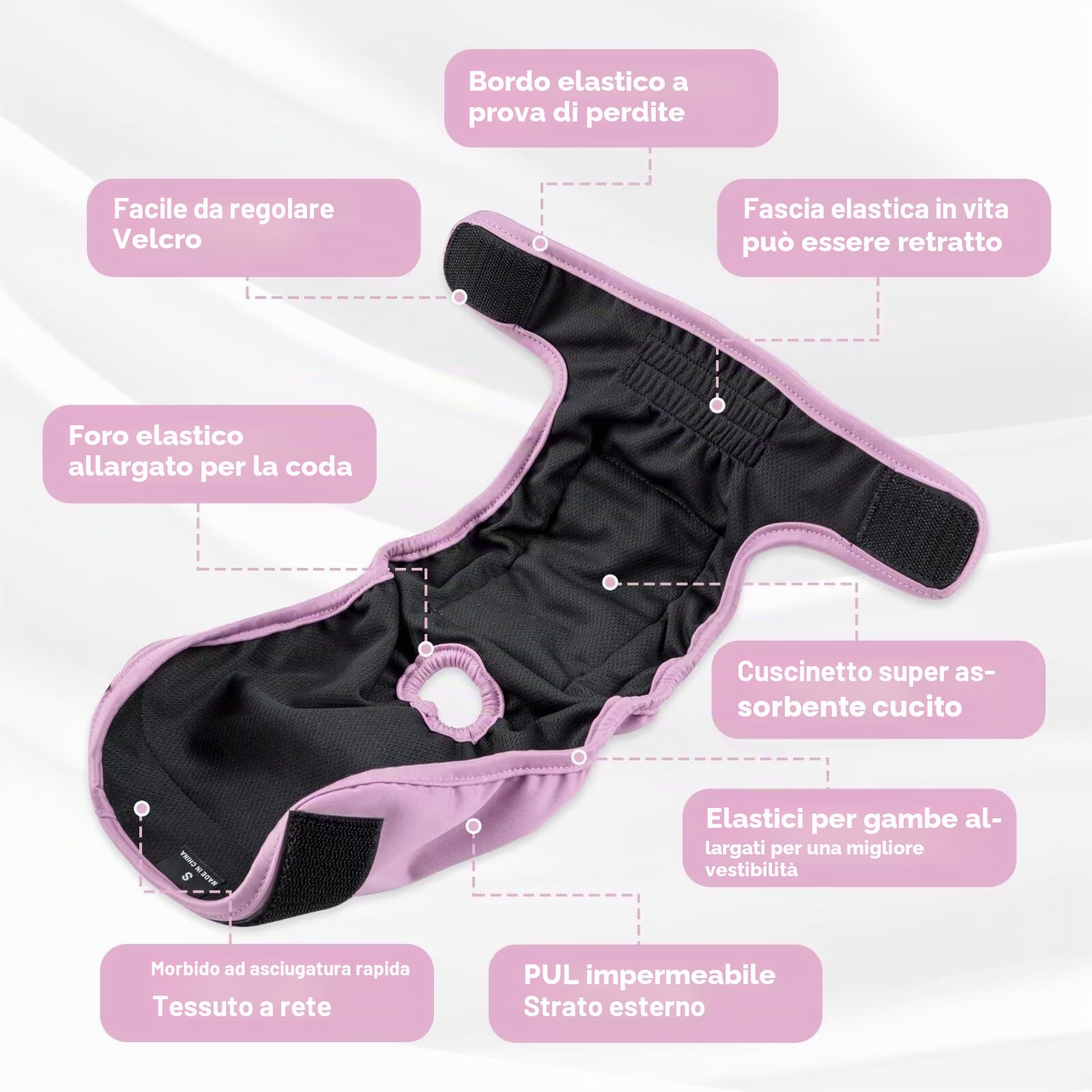 Paw Legend Pannolini per gatti lavabili e riutilizzabili, confezione da 3 XS