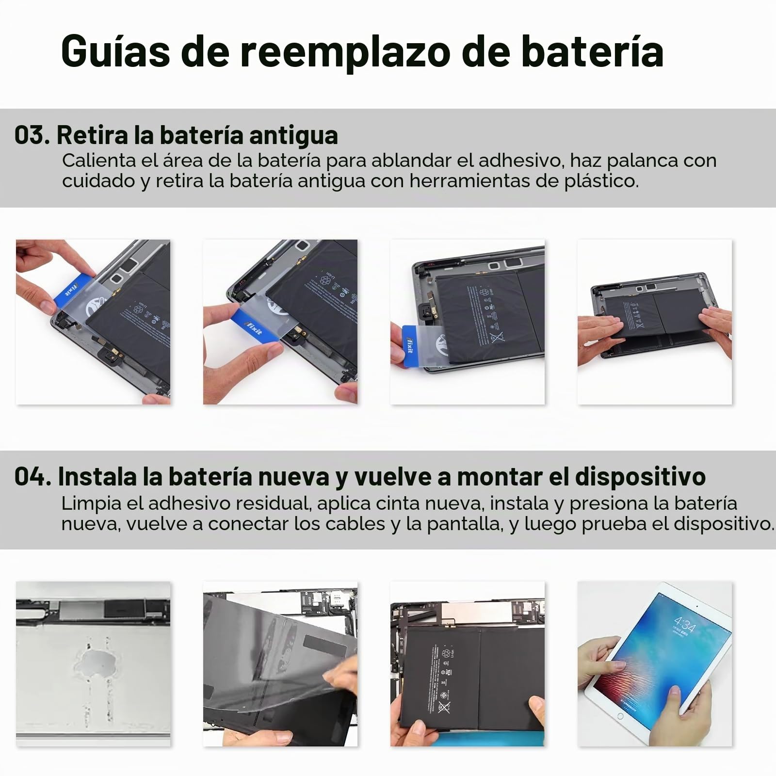 K KYUER A1484 Tablet Batería para iPad 5 6 7 8 9 5th 6th 7th 8th 9th Gen A1822 A1823 A1893 A1954 A2197 A2198 A2199 A2200 A2428 A2429 A2430 A2602 A2603 A2604 A2605 Air 1 1st Gen 2013 A1474 A1475 A1476