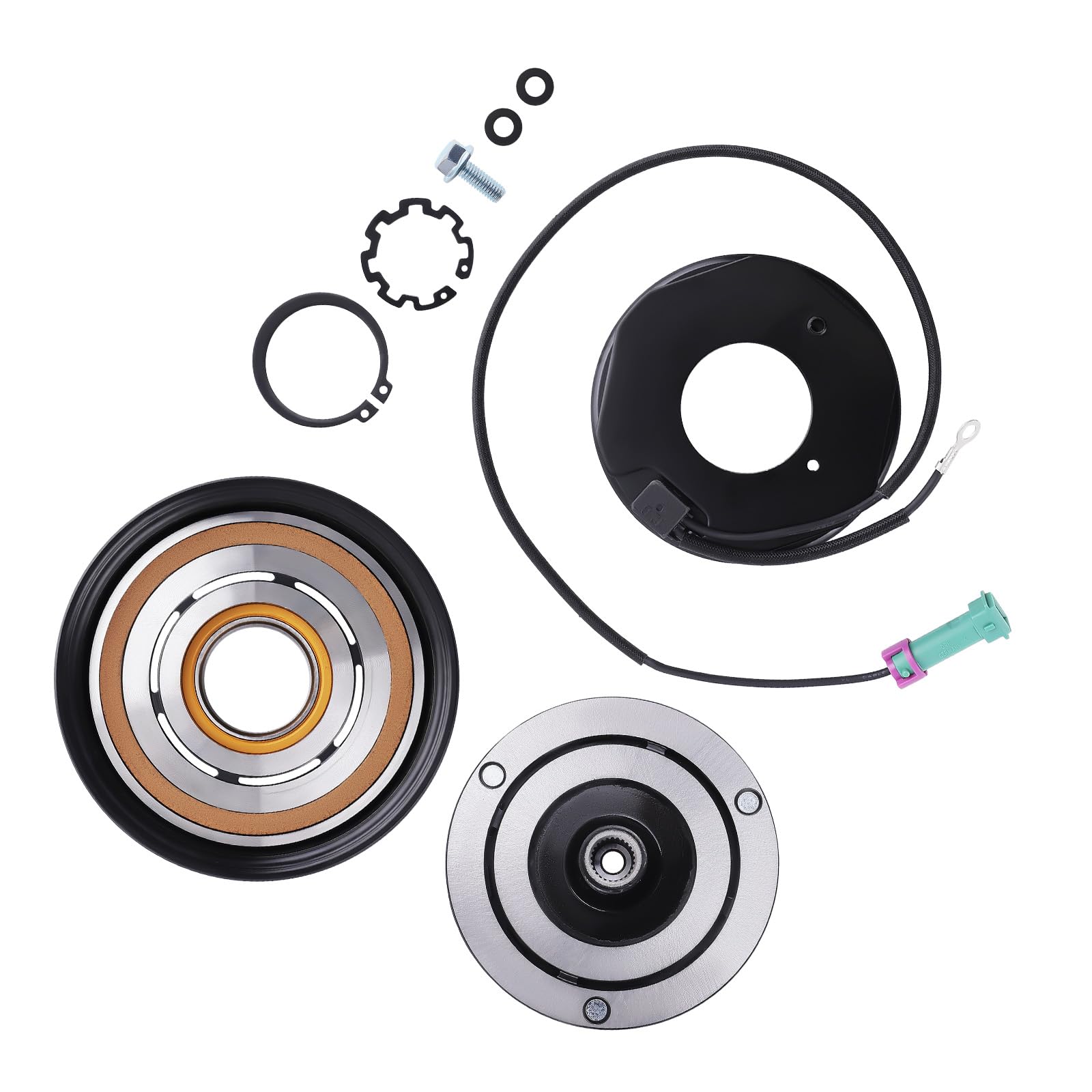 maXpeedingrods 4B0260805B, 4B0260805BX 12 V Magnetkupplung Klimakompressor Kupplung für Audi A4 Porsche 911 996 997 VW Passat 3B3 Variant 3B6 Skoda Superb 3U4 4B3260805, 4D0260805B