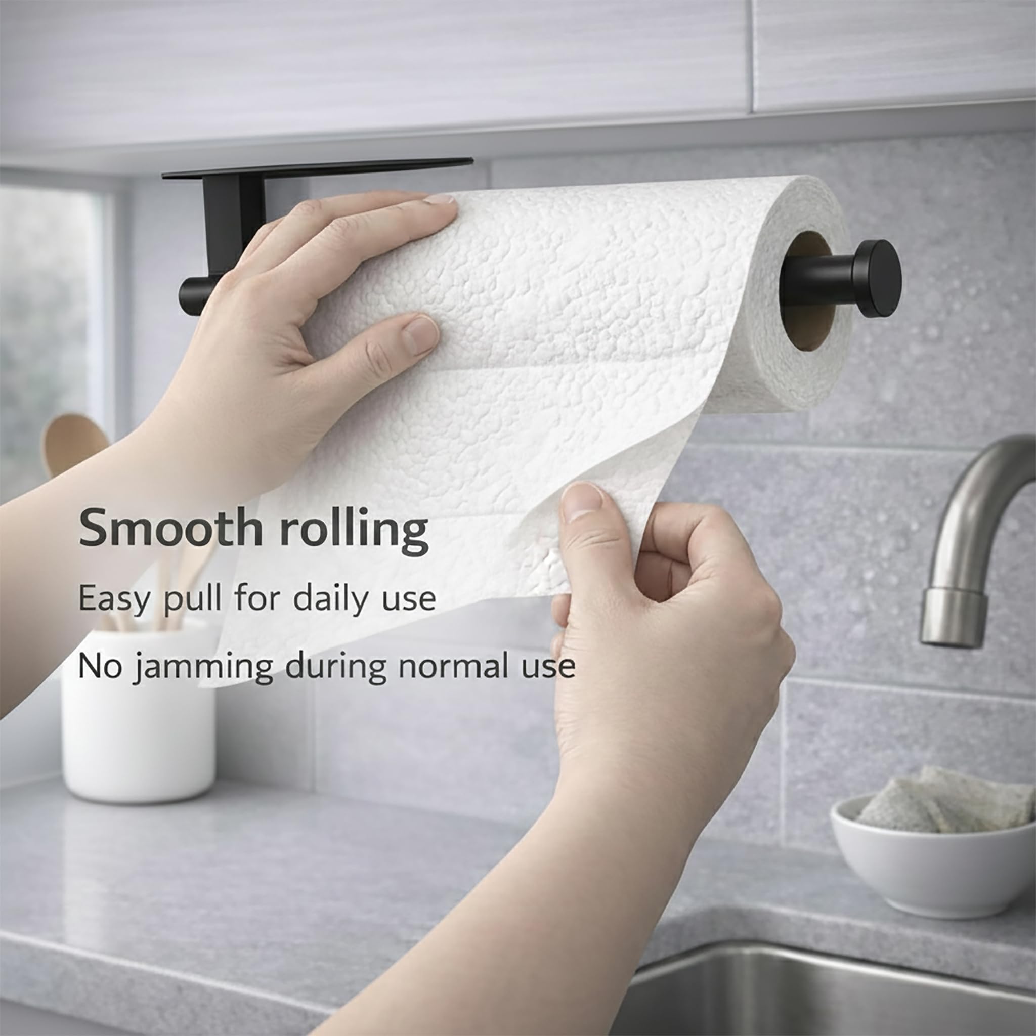 Stainless Steel Paper Towel Holder - Wall Mount or Adhesive -4 Stainless Steel Paper Towel Holder - Wall Mount or Adhesive -4