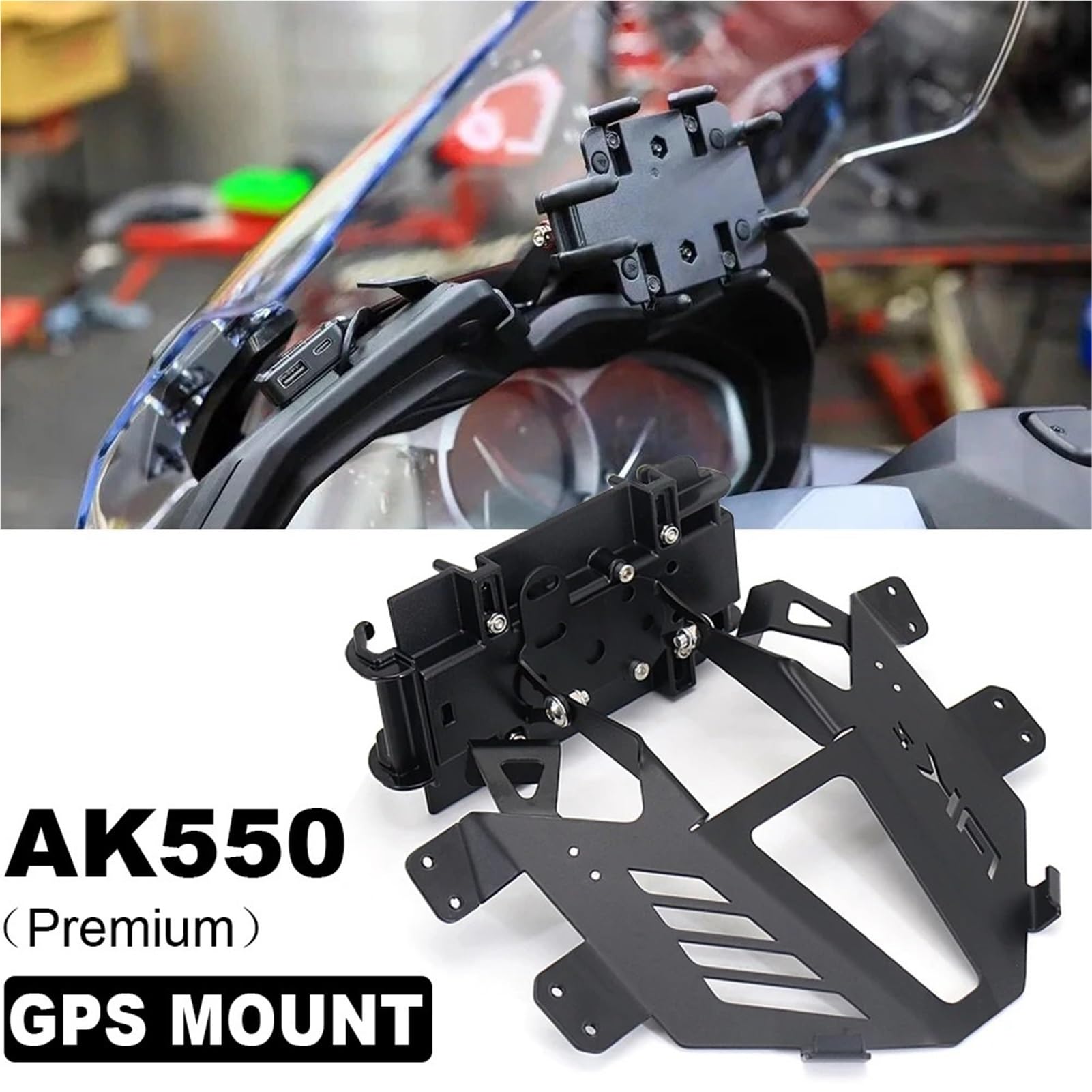 Fit For Kymco Ak550 Ak550 AK 550 Ak 550 AK550 Premium Motorcycle Accessories GPS Mount Navigation Bracket Phone Holder(Bracket)