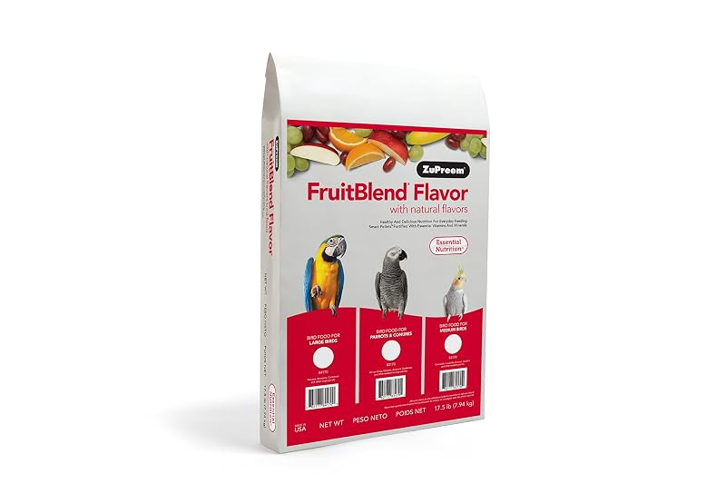 Alimento extrusado com frutas para aves ZuPreem Fruit Blend Diet Medium-Large, 7,94 kg