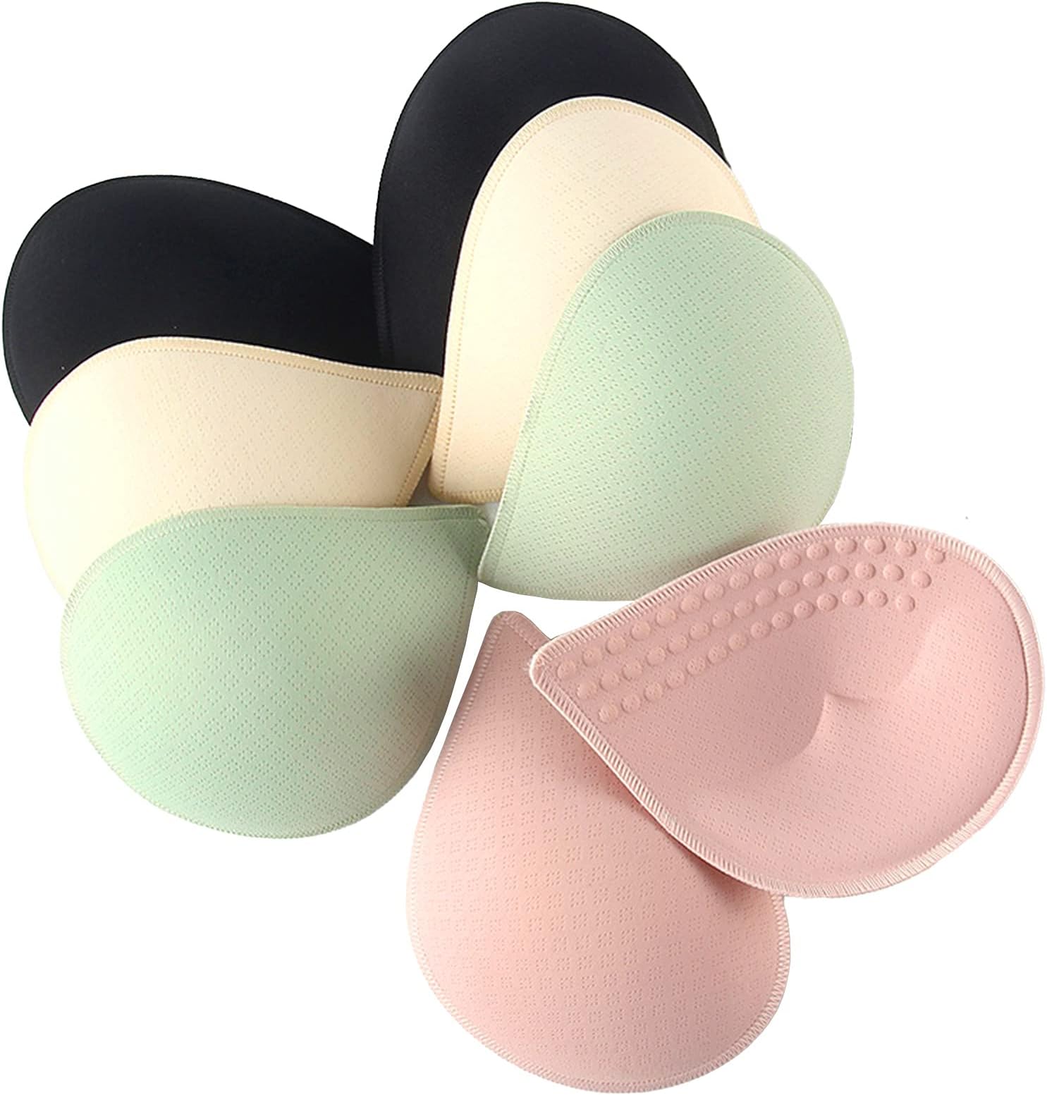 KOOAAICCHI Bra Pads Inserts, Latex Bras Inserts Removable for Women's Sports Cups Bra or Swimsuit Insert