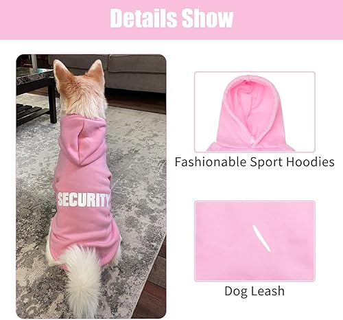 Miniatura 4 de BINGPET Sudadera con capucha de seguridad para perro suéter para cachorros clima frío abrigo suave de forro polar cepillado para mascotas sudadera