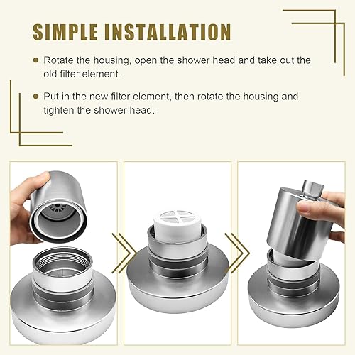 Miniatura 6 de Cartucho de repuesto Filtro de ducha para filtro de cabezal de ducha Jolie (1 uds.)