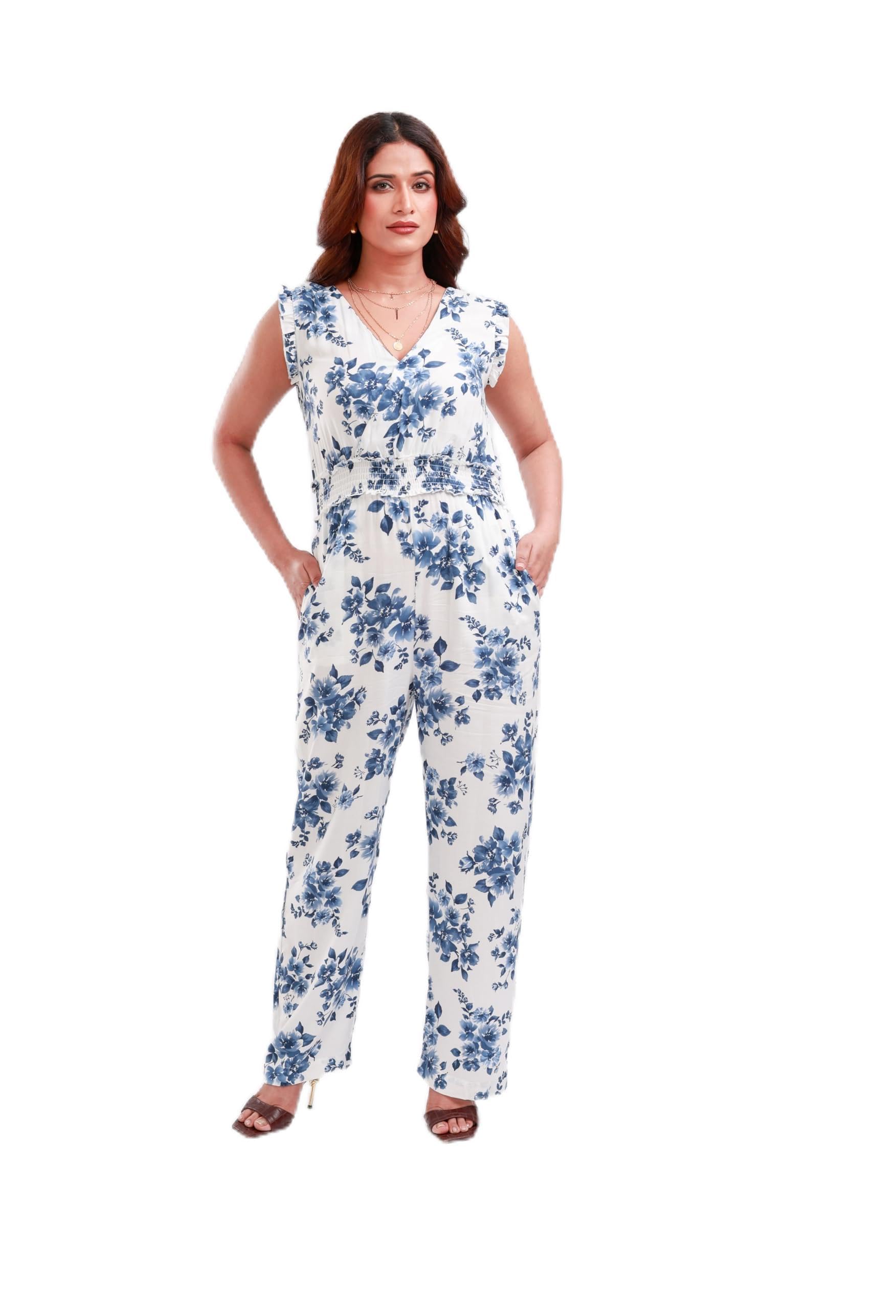 Women's Standard Length Co-Ord Set | V-Neck Sleeveless Vest and Wide Leg Pants | Two Piece Office Wear for Women-image-13