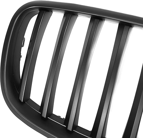 Miniatura 5 de X AUTOHAUX Par de rejillas delanteras de coche ABS negro mate para BMW X5 X6 E70 E71 2007-2013 4 puertas