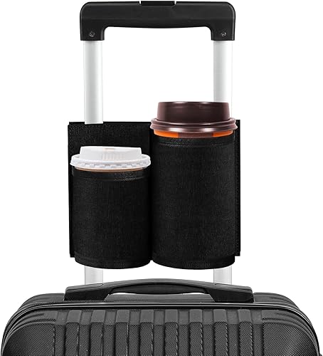Miniatura 7 de Accmor Portavasos de viaje para equipaje, soporte universal para maleta, manos libres, para bebidas, taza de equipaje, regalos para viajeros,