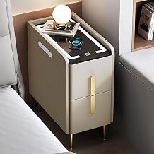 Bedside Tables, End Table with Charging Station,Modern small Side Tables With Drawers, Nightstand Bedside Tables for Bedroom, Living Room,save Space,Easy To AssembleWhite