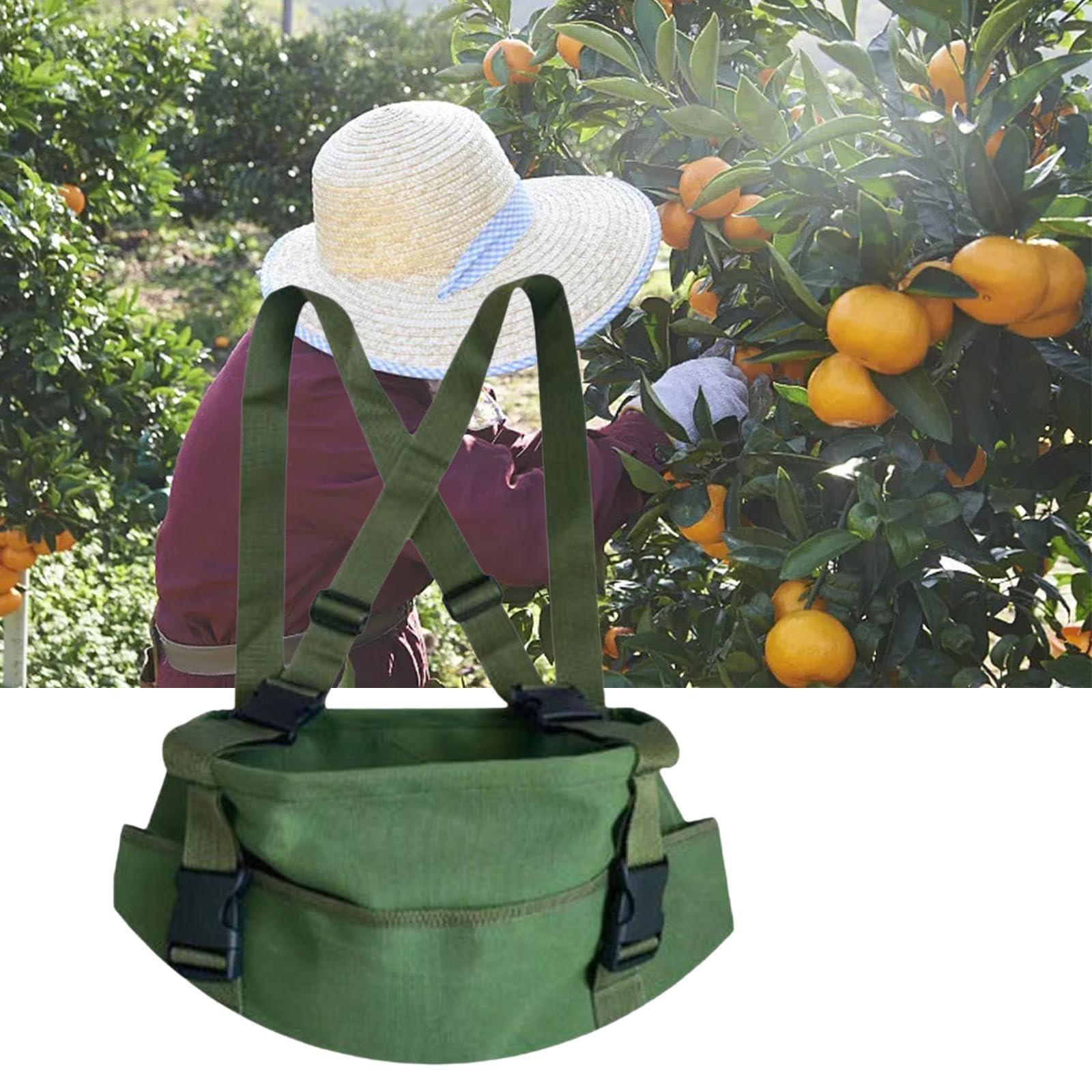 MERIGLARE Grand sac de cueillette de fruits tablier de jardin tablier de cueillette de cueillette de jardin pour aides agricoles