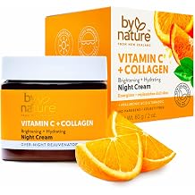 By Nature Face Night Cream - Vitamin C + Collagen PM Moisturizing Facial Lotion for Women (2 Oz)