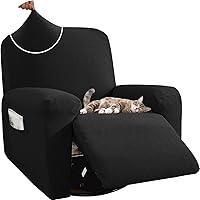 Vista 30 de JIVINER 5 Piezas Fundas Elásticas para Sofá Reclinable Funda para Sofá Reclinable con Parte Inferior Elástica Jacquard Ajustada Reclinable Funda