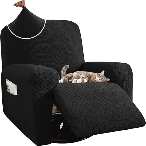Miniatura 30 de JIVINER 5 Piezas Fundas Elásticas para Sofá Reclinable Funda para Sofá Reclinable con Parte Inferior Elástica Jacquard Ajustada Reclinable Funda