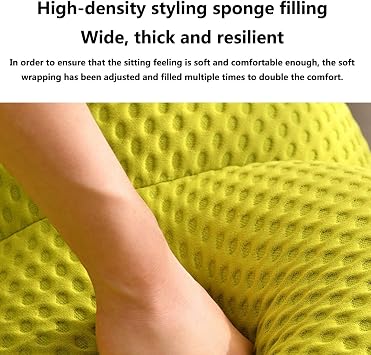 Oversized Single Lazy Sofa,Ultra Comfy 1-Seat Fireside Sofa Chair,Upholstered Bubble Single Floor Sofa,3D Honeycomb Shape Bubble Sofa Curved Couch for Living Room, O Orange, 20240526