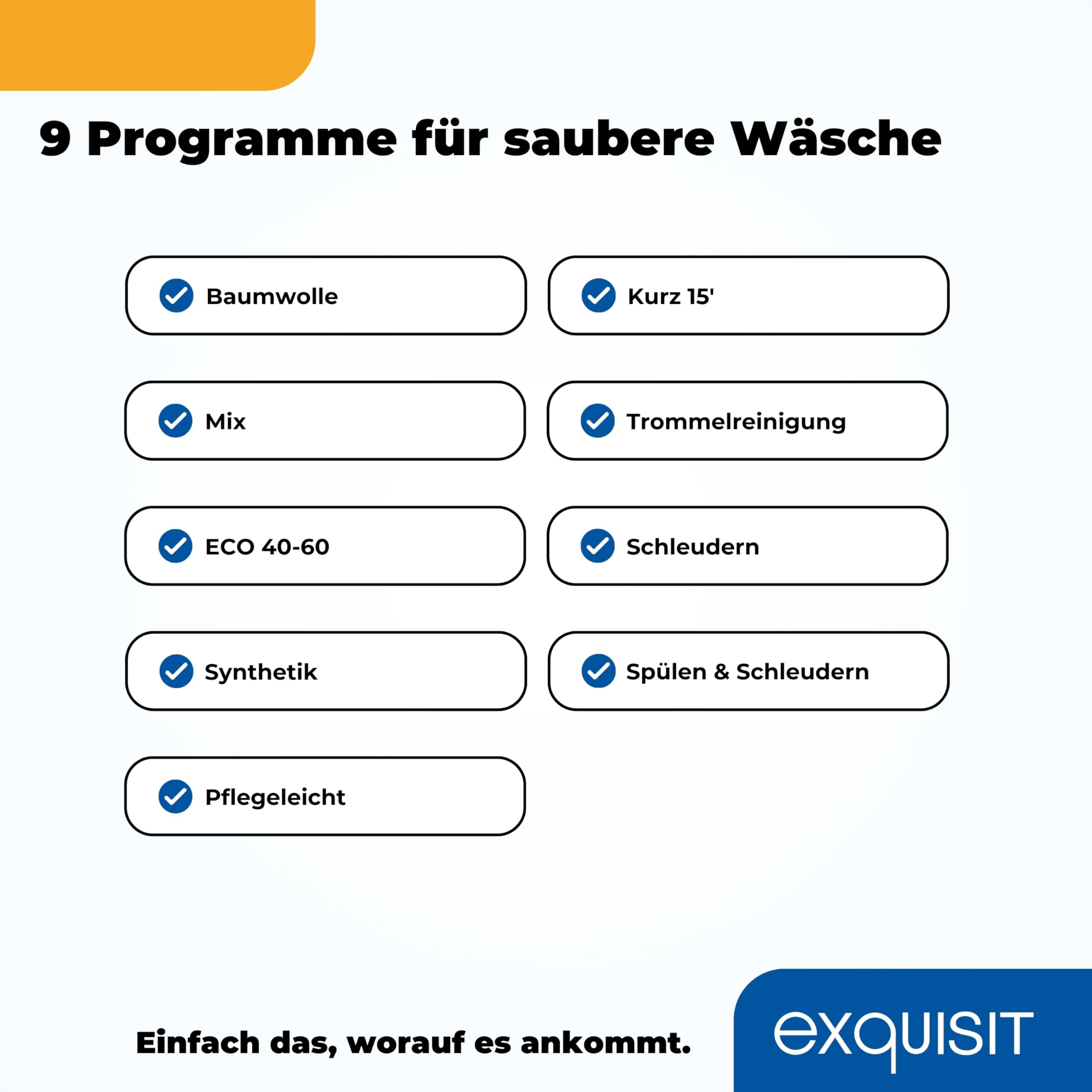 Exquisit Waschmaschine WA6110-020A Weiss - 6 kg - Energieklasse A | Frontlader mit 1000 U/min, 16 Programmen inkl. Kurzprogramm, AquaStop und integrierter Kindersicherung für den Haushalt