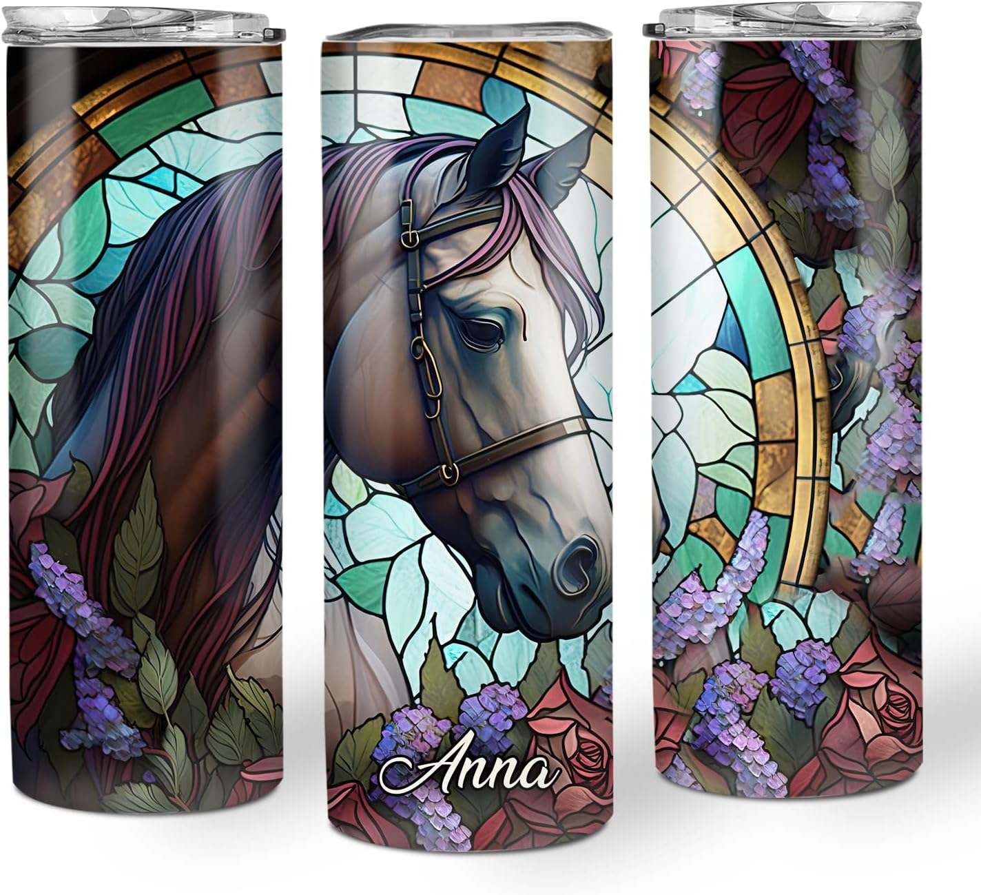 Hyturtle Personalized Hummingbird Skinny Tumbler - Birthday Gifts For Humming Bird Lover - Mother's Day Gifts For Bird Lover - Animal Lover Gifts - Custom Name 20oz Stainless Steel Tumbler