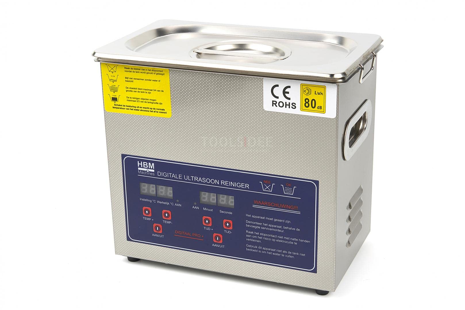 Detergente ad ultrasuoni professionale HBM da 3,2 litri