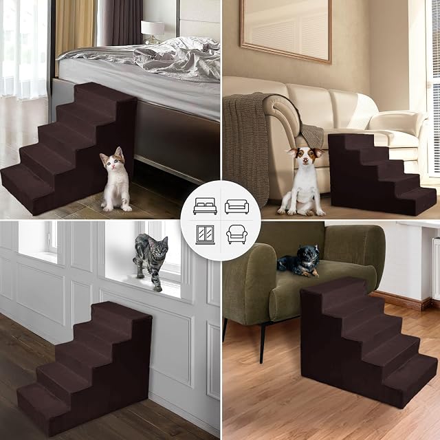 Foto 3 de 5 de MG Design Escalera para Mascotas de Marrón - 5 peldaños