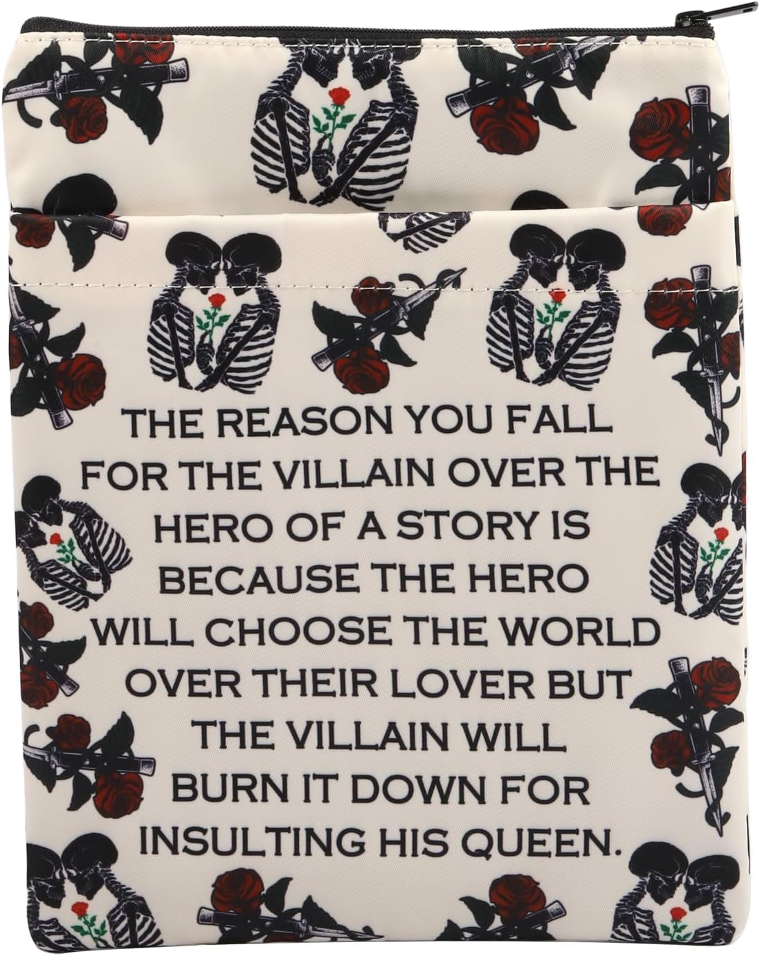 The Villain Skeleton Theme Dark Romance Book Sleeve Reader Gift Skeleton Lovers Gift Bookish Gift (Villain Skeleton-b)