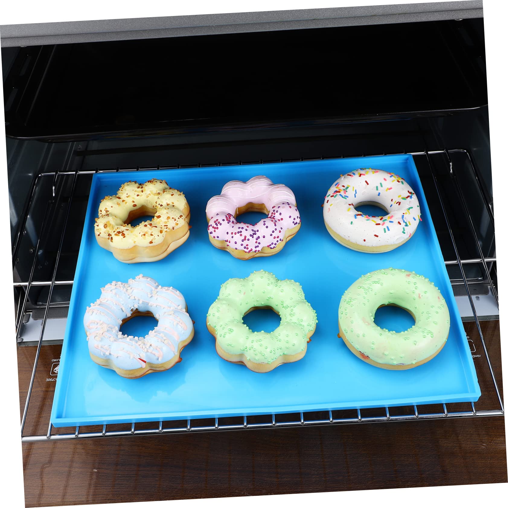 Silikon Backmatte mit Rand Antihaft Wiederverwendbar Hitzebeständig von 50°c bis 250°c mit Spatel für Backofen