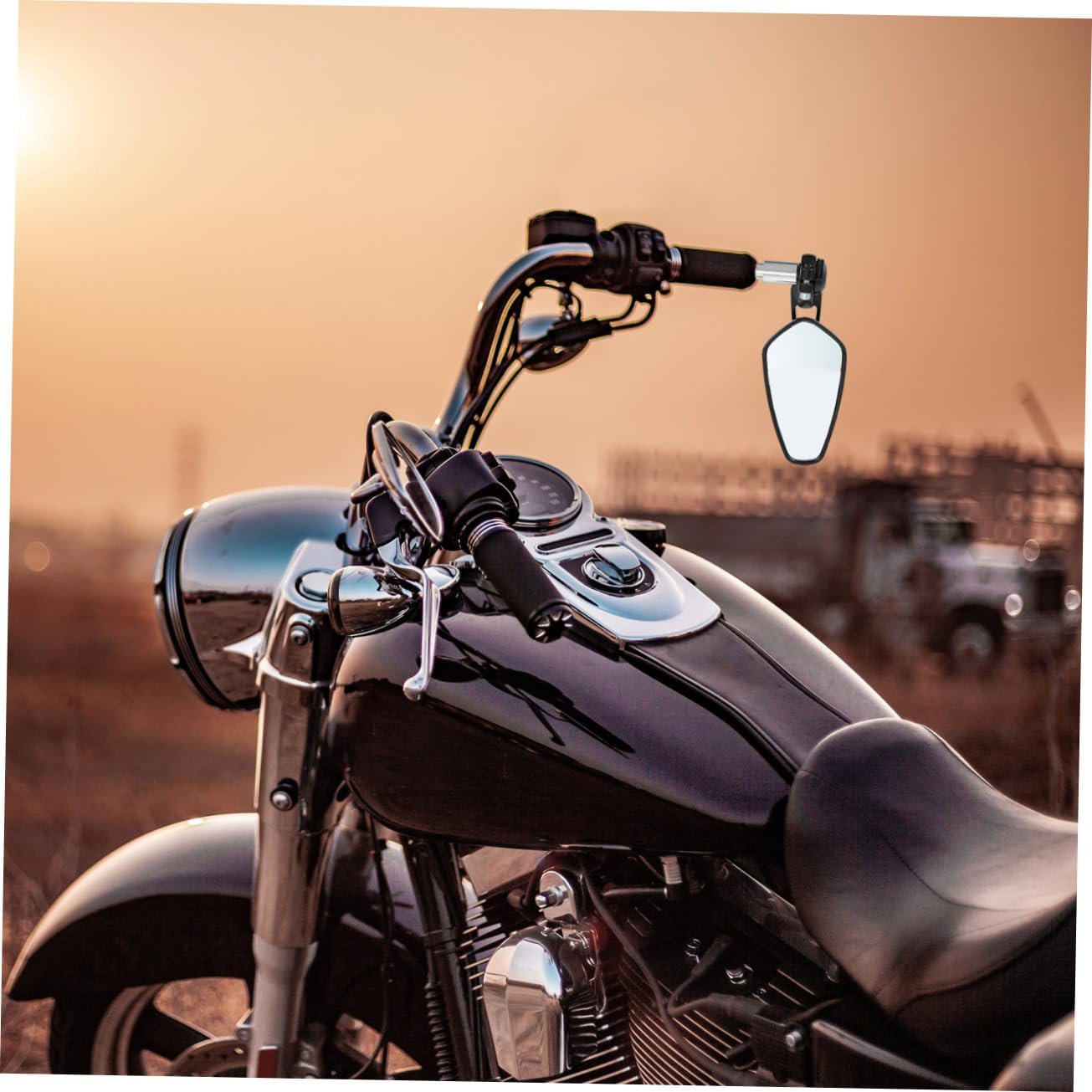 1 Pair Motorbike Rearview Mirror 22mm Handlebar Mount Abs Aluminum Alloy Easy Install Unique Design for Safety